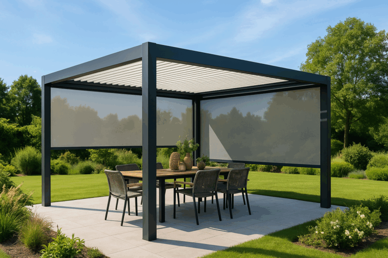Pergola met zonnescherm