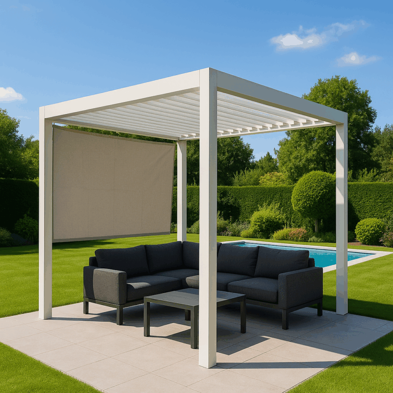 Pergola met schaduwdoek