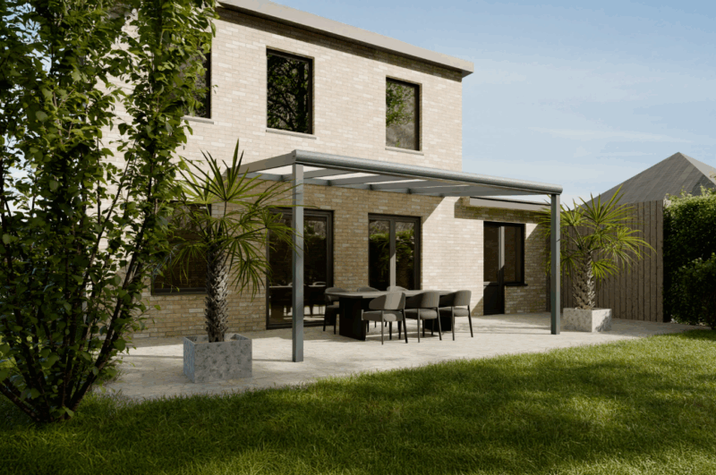 terrasoverkapping zijaanzicht